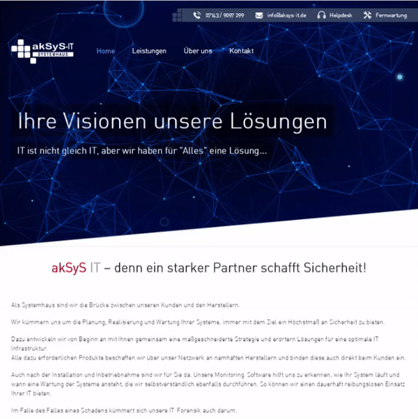 Aksys Webseite Slider Effekt