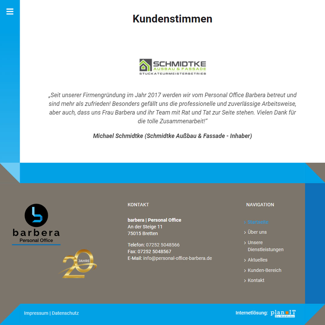 barbera | Personal Office Webseite