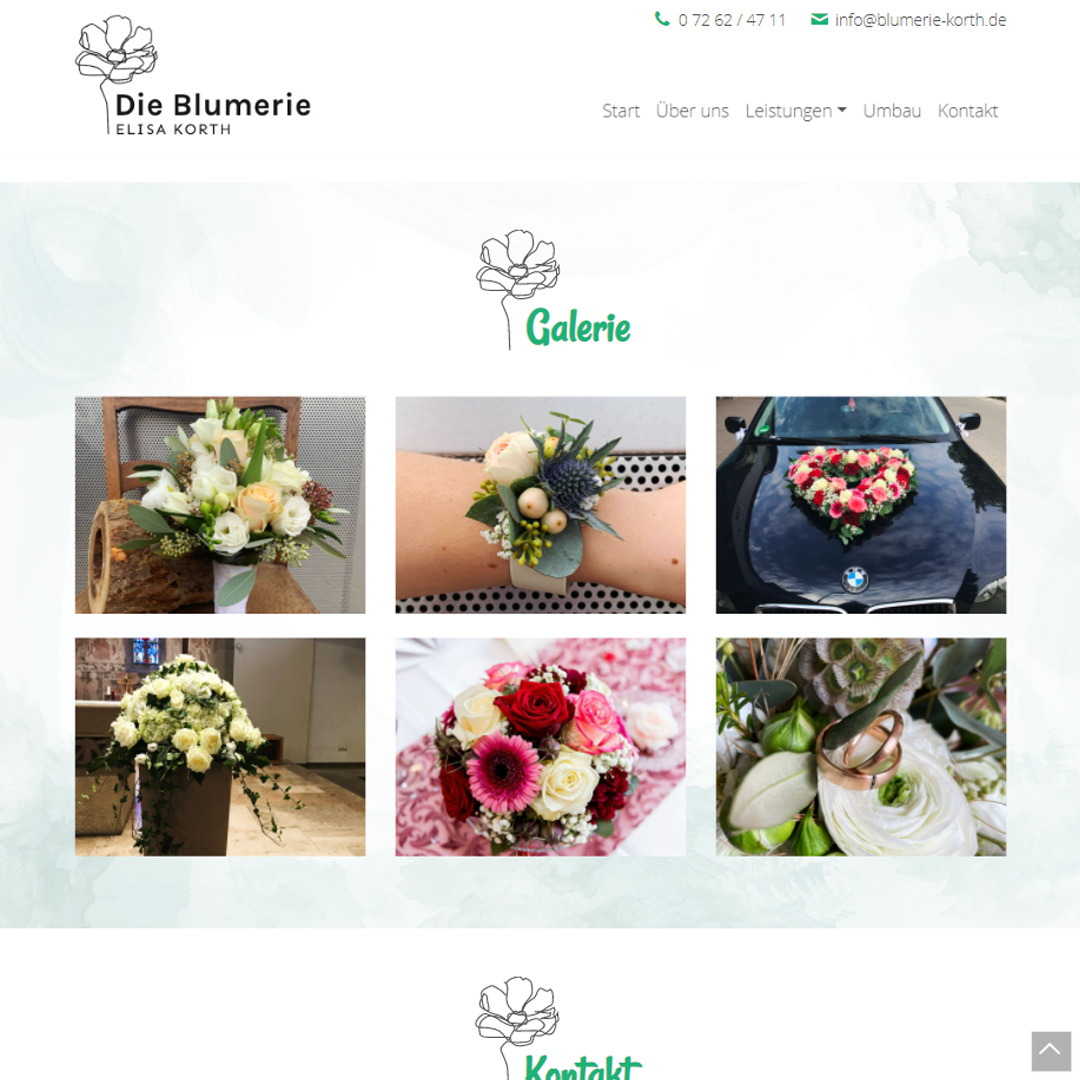 Die Blumerie Galerie auf der Webseite