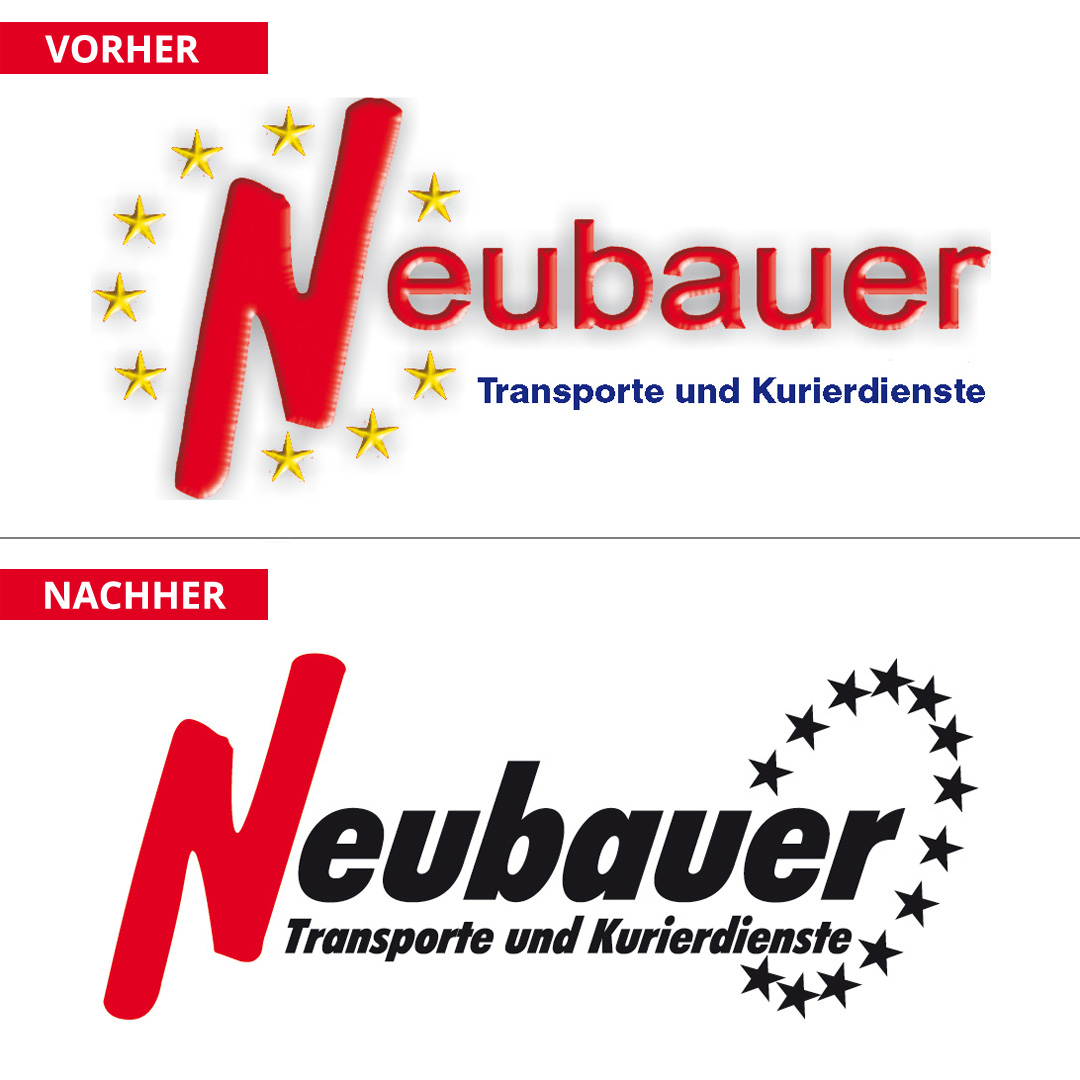 Neubauer Logo vorher und nachher